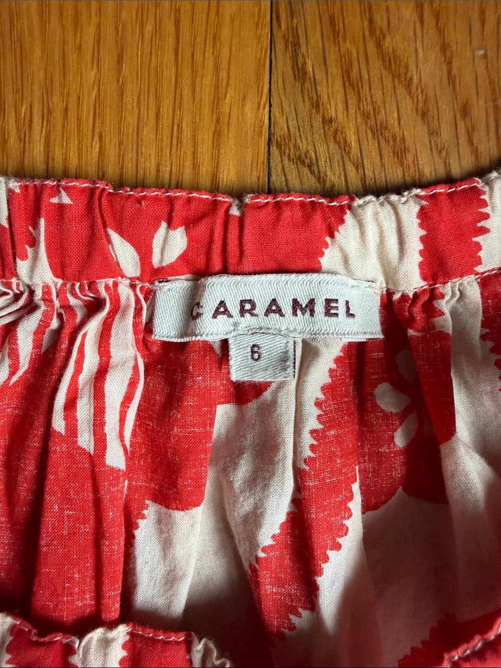 Caramel Floral A-Line Skirt - Picture 2 of 2